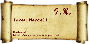 Imrey Marcell névjegykártya